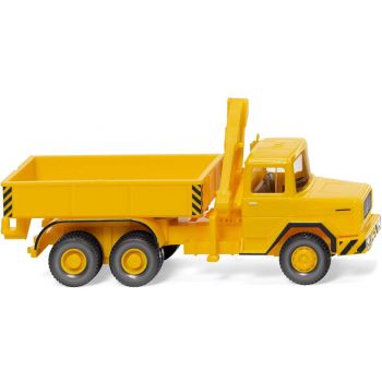 Magirus Deutz Pritschenkipper mit Kran, verkehrsgelb, Baujahr 1970-74