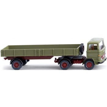 Mercedes-Benz Pritschensattelzug, schilfgrün, Baujahr 1965-1976