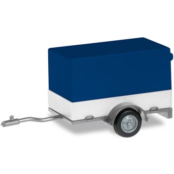PKW Planenanhänger 1achs, blau/weiß