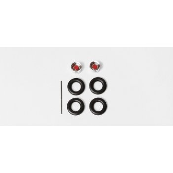 Zwillingsreifen LKW Antriebsachse chrom/rot