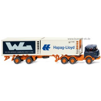 Krupp Kühlcontainer-Sattelzug, Hapag-Lloyd - HO/HO Service-Hamburg - King's Lynn, Baujahr 1964-68