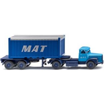 Scania Hauber Containersattelzug 20, M.A.T., mit Open-Top-Container, Baujahr 1974-80