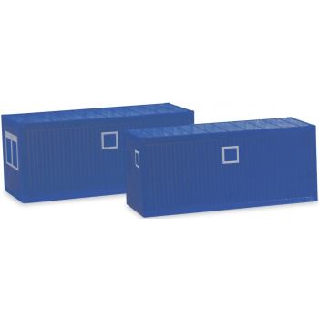 Bauncontainer, enzianblau, 2 Stück