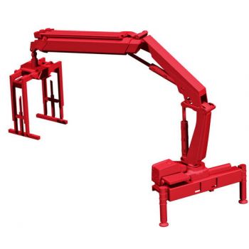 Hiab Ladekran X-HIPRO 232 E-3 mit Palettengabel, rot