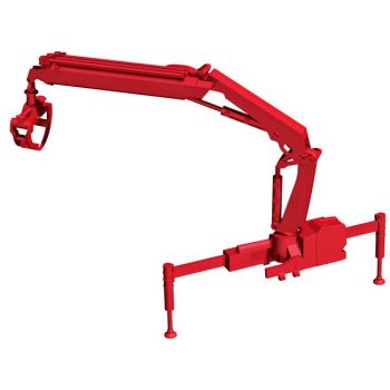Hiab Ladekran X-HIPRO 232 E-3 mit Greifer, rot