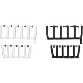 Zubehör 80 Signallichter blautransparent mit schwarzen und weißen Sockeln, je 20x groß und klein