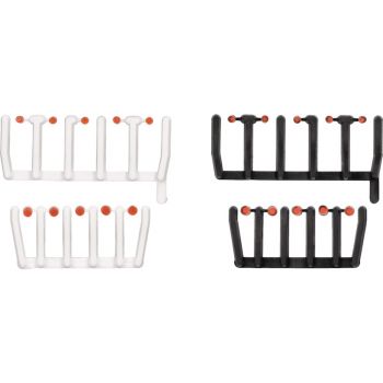 Zubehör 80 Signallichter orangetransparent mit schwarzen und weißen Sockeln, je 20x groß und klein