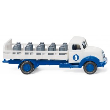 Magirus Sirius, Pritsche Milchwagen, weiß-signalblau