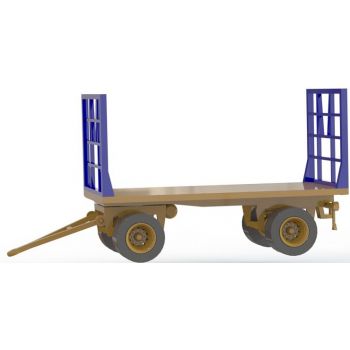 Strohtransportwagen, blau/orange, Bausatz