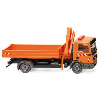MAN TGL Euro 6 Pritschen-LKW mit Ladekran, kommunalorange