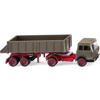 Hanomag-Henschel Hinterkippersattelzug, beigegrau, Baujahr 1969-71