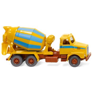 Volvo N10 Hauber Betonmischer 3Achser, maisgelb/hellblau, Baujahr 1973-85