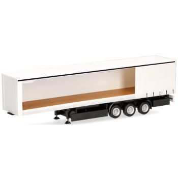 Gardinenplanenauflieger, seitlich offen, 3achs, weiß