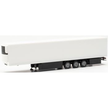 15 Meter Kühlkoffer-Auflieger mit Palettenkasten und hinterer Seitenverkleidung, weiß