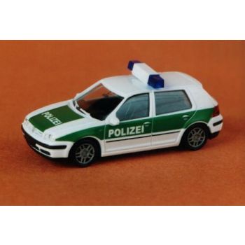 VW Golf IV, 4-türig der POLIZEI, weiß/grün