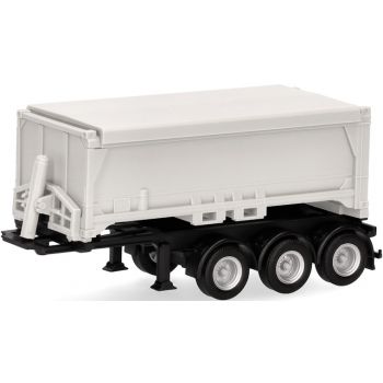 Abraumcontainerauflieger 3achs, weiß