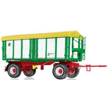 Kröger Zweiachs-Dreiseitenkippanhänger HKD 302, weiß/grün