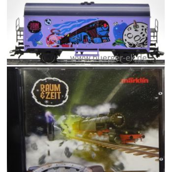 Märklin - eine Reise durch Raum und Zeit, Inhalt: Gedeckter Güterwagen 2achsig RAUM & Zeit und 1 CD-Rom in deutscher Sprache