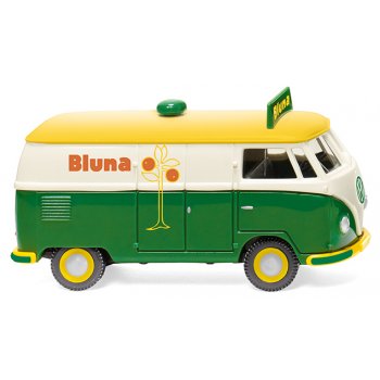 VW T1 (Typ 2) Kastenwagen, Bluna - Tradtitionsreiche Limo-Marke belebt, mit Dachschild und Dachlüfter, Baujahr 1950-53