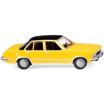 Opel Commodore B, verkehrsgelb mit schwarzem Dach, Baujahr 1972-77