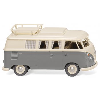 VW T1 Campingbus mit Dachträger, perlweiß/grau