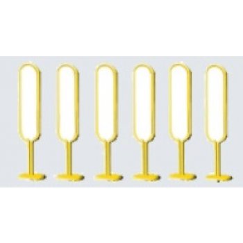 Haltenstellenschild MABEG-FIS, gelb, (6 Stück mit Aufkleberset)