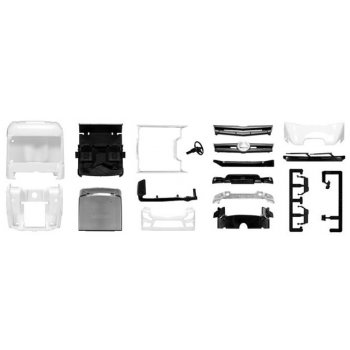 Mercedes-Benz Actros Streamspace 2.5 Fahrerhaus mit Windleitblechen (inkl. Spiegel) Grill als Einzelteil, 2 Stück