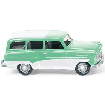 Opel Caravan 1956, mintgrün mit weißem Dach, Baujahr 1957-1962
