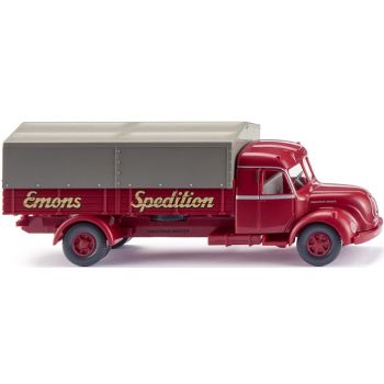 Magirus S 7500 Pritsche/Plane LKW, Spedition Emons, Köln, Baujahr 1955-1957