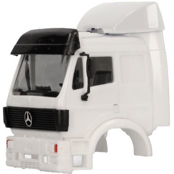 Teileservice Mercedes-Benz SK88 Flachdach mit Windleitblechen, Dachspoiler und Sonnenblende, Fahrerhaus, weiß, 2 Stück