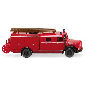 Magirus Feuerwehr LF 16, Eckhauber-LF mit Gruppenkabine, rot, Baujahr 1962-68