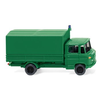 Mercedes-Benz L 408, Pritschen-/Planen-LKW der Polizei, grün