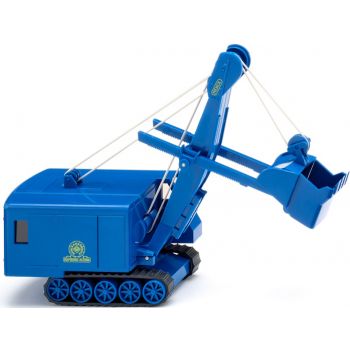 Menck-Raupenseilbagger, enzianblau in Werksfarben, Baujahr 1954-1956