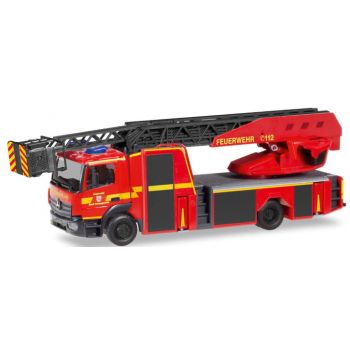 Mercedes-Benz Atego 13 Drehleiter, Feuerwehr Herzogenrath, rot mit gelben Dekorstreifen