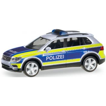 VW Tiguan, Polizei Goslar - Niedersachsen, silber/blau mit leuchtgelbem Streifendesign
