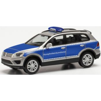 VW Touareg, Kampfmittelräumdienst Schleswig-Holstein, silber/blau, mit Blaulichtbalken