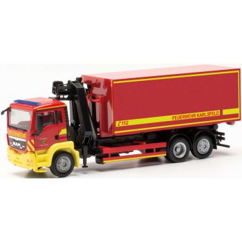 MAN TGS M Wechsellader-LKW mit Kran, Feuerwehr Karlsfeld bei München, Landkreis Dachau