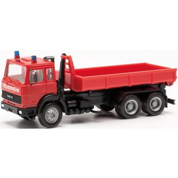 Magirus Abrollmulden-LKW, Feuerwehr, rot