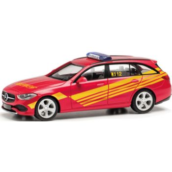 Mercedes-Benz C-Klasse T-Modell, KoDw, Feuerwehr, rot mit gelbem Dekor
