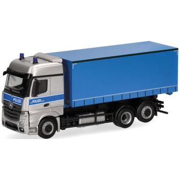 Mercedes-Benz Actros Streamspace Wechsellader-LKW, Bereitschaftspolizei Mecklenburg-Vorpommern, silber/blau