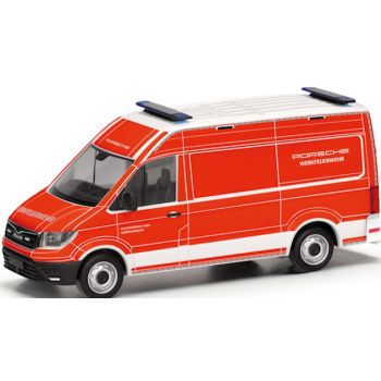 MAN TGE Kasten Hochdach, Werkfeuerwehr Porsche Stuttgart, rot/weiß