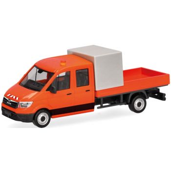 MAN TGE Doppelkabine mit Pritsche und Halbplane, Baustellenabsicherung, kommunalorange