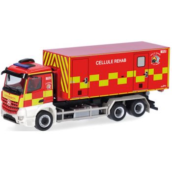 Mercedes-Benz Arocs M Wechsellader-LKW 3achs, Pompiers Cellule Rehab, Feuerwehr Belgien