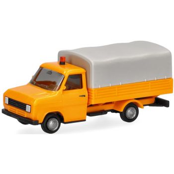 Ford Transit Pritsche/Plane mit Gelblich, kommunalorange, Herpa Basic