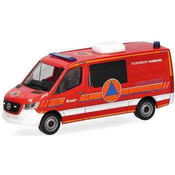 Mercedes-Benz Sprinter 18 Halbbus Flachdach, Feuerwehr Hamburg / CBRN-ErKW - Schutz  Chemischen, Biologischen, Radiologischen und Nuklearen Gefahren