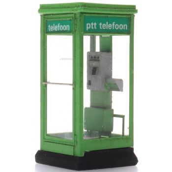 Telefonzelle PTT grün, 80-90 Jahre, Niederlande, Bausatz