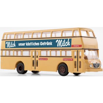 Büssing Präfekt Doppeldeckerbus Berlin mit Milchwerbung - Milch unser köstliches Getränk