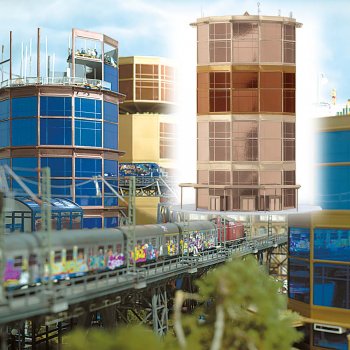 Bürogebäude Ergänzungs-Set, goldfarben 2St.