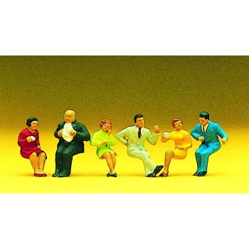 Sitzende Personen für Gasthaus