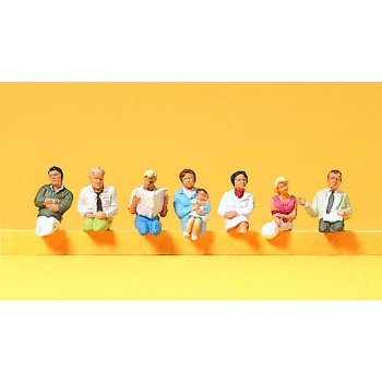 Sitzende Reisende (für Zugabteil)